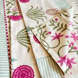 Phool Bedsheet Dye Handblock Double