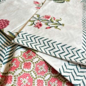 Laali Flat Bedsheet Dye Handblock Double